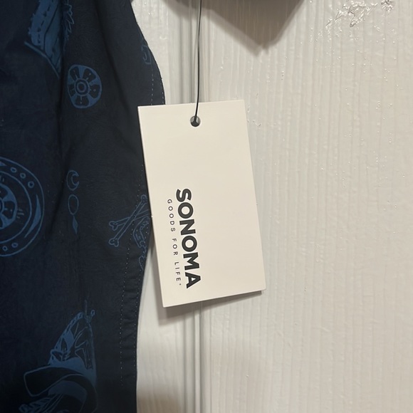 Sonoma Goods For Life Short Sleeve Perfect Length Button Down Shirt Size Medium - Picture 8 of 8